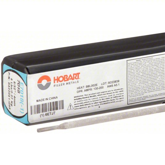 Hobart S422051-G45 Stick Electrode Carbon Steel, E7018-1 H4R, 5/32 in x 14 in, 5 lb