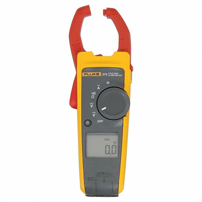 FLUKE-373 Clamp Meter, Backlit LCD, 600 A, 1.3 in (33 mm) Jaw Capacity