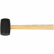 Stanley 51-104 16 oz. Rubber Mallet, 2 3/8 in Face Dia., 11 3/4 in L Wood Handle