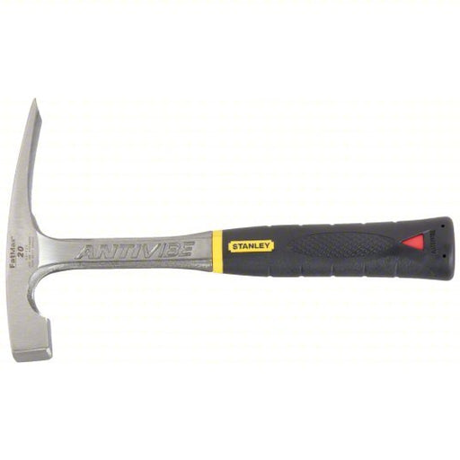 Stanley 54-022 Bricklayer Hammer 11 in Overall Lg, Steel Handle, Perpendicular, 1 in Face Dia, 4 5/8 in Blade Lg