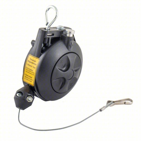 Hubbell BD-03 Tool Balancer Non-Locking, 3 lb Max. Tool Wt, 6 ft Cable Lg, ABS, Snap Hook, Swivel Hook
