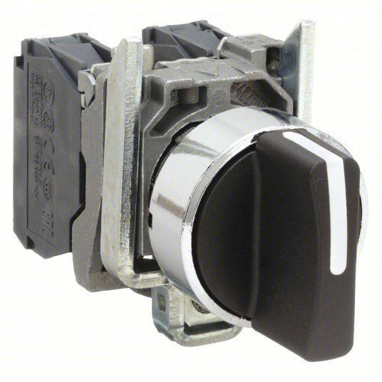 Schneider XB4BD33 Non-Illuminated Selector Switch 22 mm Size, 3 Position, Metal, 2NO, Lever