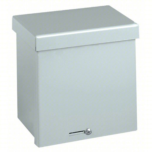 Wiegmann RSC121206GNK Padlockable Hasp/Screws, 12 in Nominal Enclosure Ht, 12 in Wd