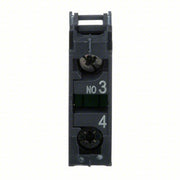 Schneider ZBE101 Contact Block 22 mm Size, Operator, 1NO, 10A @ 600V AC, Momentary, Black/Green