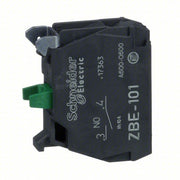 Schneider ZBE101 Contact Block 22 mm Size, Operator, 1NO, 10A @ 600V AC, Momentary, Black/Green