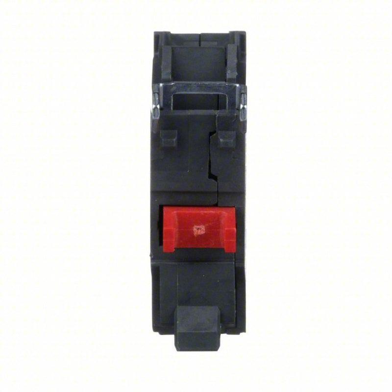 Schneider ZBE102 Contact Block 22 mm Size, Operator, 1NC, 10A @ 600V AC, Momentary, Black/Red