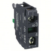 Schneider ZBE101 Contact Block 22 mm Size, Operator, 1NO, 10A @ 600V AC, Momentary, Black/Green
