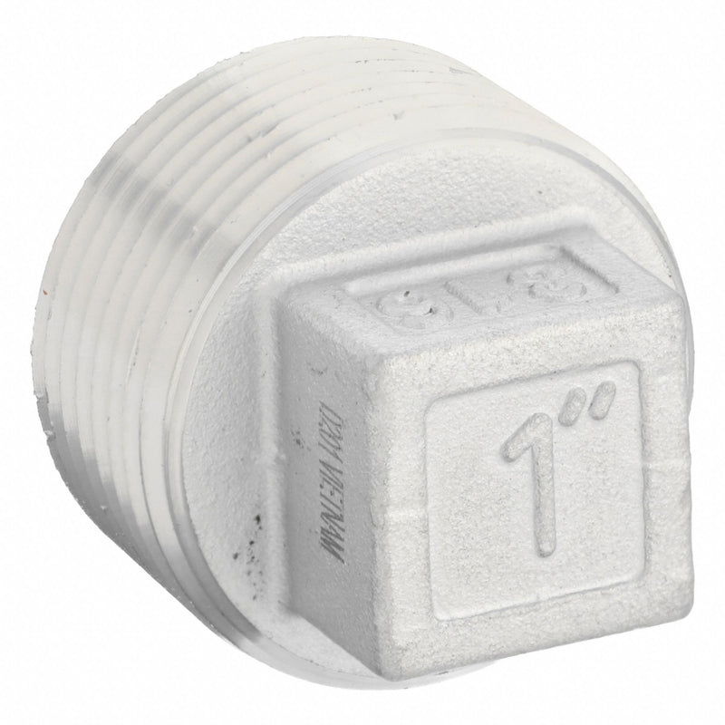 Approved Vendor 60SQ112N010 Plug, 1 in, NPT Threaded, Hex Drive Solid Plug, 316 Stainless Steel, 300 psi, Class 150