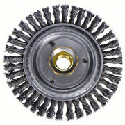 Weiler 94043 Wire Wheel Brush 4 1/2 in Brush Dia., 5/8"-11 Arbor Hole, 0.02 in Wire Dia., Carbon Steel