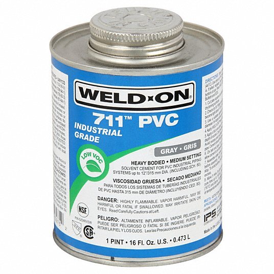 Weld-On 13975 PVC Gray Heavy Bodied Pint