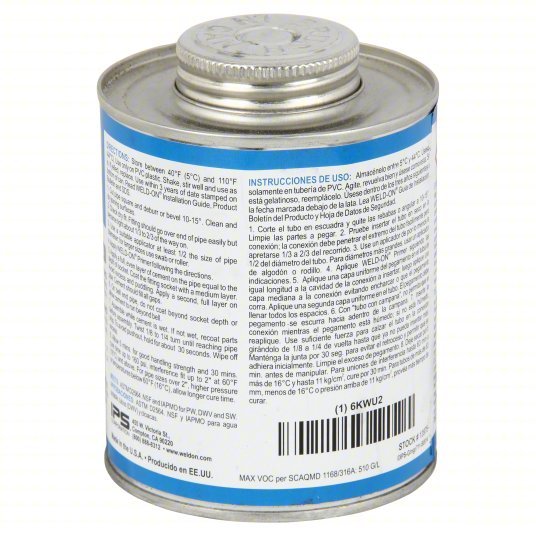 Weld-On 13975 PVC Gray Heavy Bodied Pint