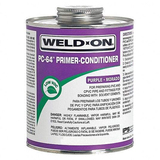 Weld-On 13998 PC-64 Purple Primer-Conditioner PVC/CPVC Pint