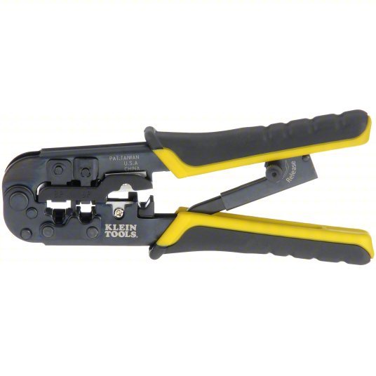 Klein Tools VDV226-011-SEN Ratchet Crimper For RJ-11/12/RJ-22/RJ-45, Cat3/Cat5e/Cat6, 5 1/4 in Overall Lg