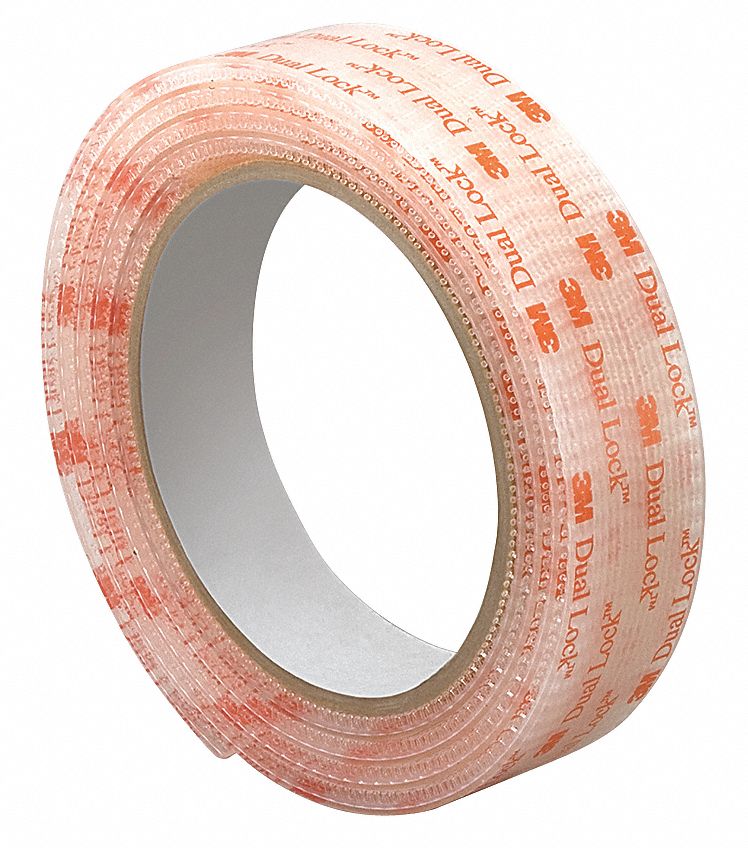 3M Dual Lock 1-10-SJ3560 Hook-and-Loop Fastener, Roll, Clear, Self-Mating, 1 in W x 30 ft L, Acrylic Adhesive