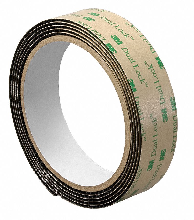 3M SJ4575 Dual Lock Reclosable Fastener, Black, 1 in x 30 ft Roll