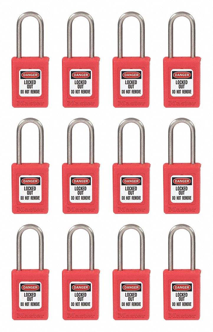 Master Lock S33KAS12RED Lockout Padlock