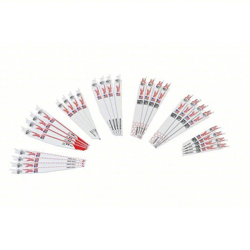 Milwaukee 49-22-1132 Reciprocating Saw Blade Set 14, 24, 8/12, 10, 18, 5, 5, 7/11 TPI