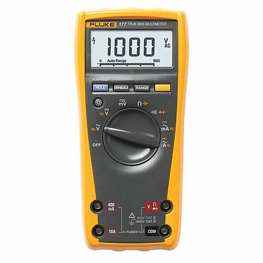 Fluke FLK-177/CWG Digital Multimeter, 1,000 Max. AC Volts, 1,000 Max. DC Volts, 10 Max. AC Amps, 10 Max. DC Amps
