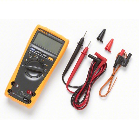 Fluke-179 Digital Multimeter CAT III 1000V/CAT IV 600V, TRMS, 1,000 V Max AC Volt Measurement, 6,000