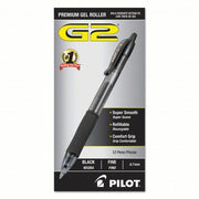 Pilot PIL31020 Gel Pen Black, 0.7 mm Pen Tip, Retractable, Includes Pen Cushion, Plastic, Black, 12 PK