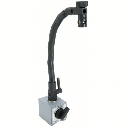 Mitutoyo 7012-10 Magnetic-Base Indicator Holder, Flex Arm, 600 N Holding Power, V Step