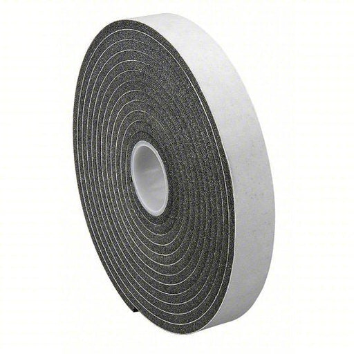 3M 1/5/04 Foam Tape Continuous Roll, Black, 1 in x 5 yd, 1/4 in Tape Thick, 1 Pk Qty, Vinyl Foam, Acrylic - Redwood.KV15C923