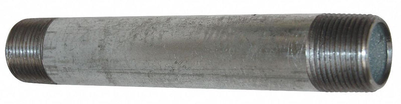 Approved Vendor 6P806 Pipe Nipple, 3/4 in Nominal Pipe Size, 2 in Lg, Schedule 40, Galvanized Steel, Threaded on Both Ends