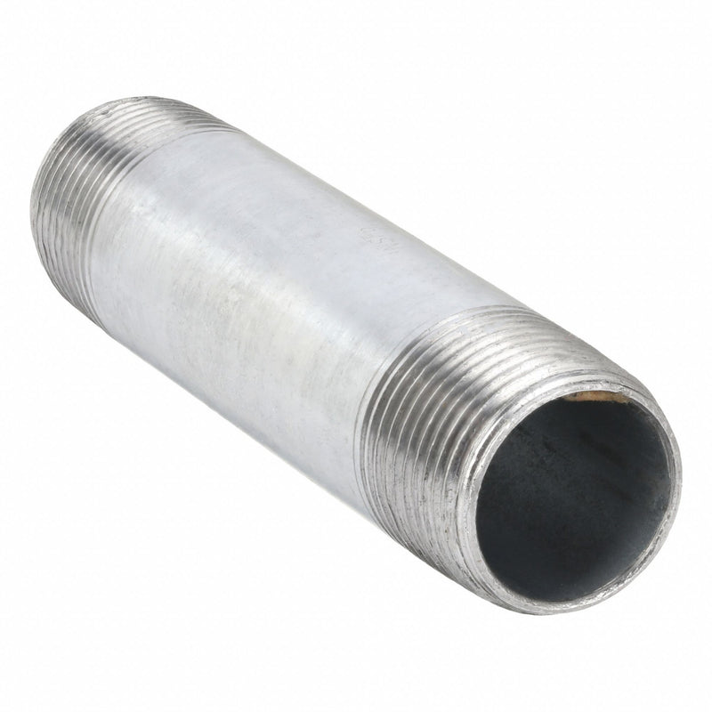 Approved Vendor 6P810 Pipe Nipple, 3/4 in Nominal Pipe Size, 4 in Lg, Schedule 40, Galvanized Steel, Threaded on Both Ends