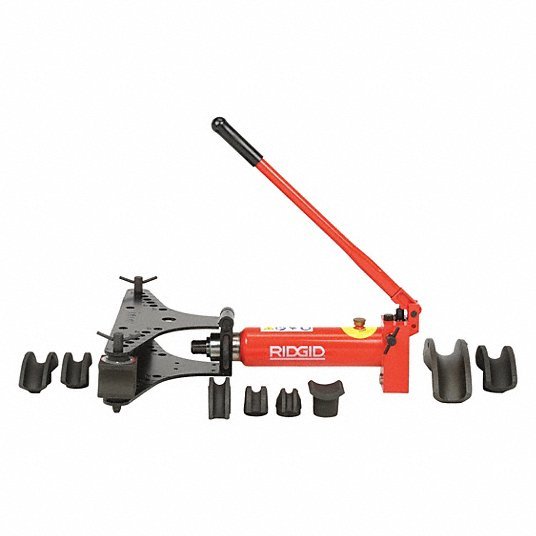 Ridgid HB382 Hydraulic Pipe Bender, Manual, 7 Shoes, 3/8 to 2 in Size Range 1-25/32 to 7-7/8 in Bend Radius