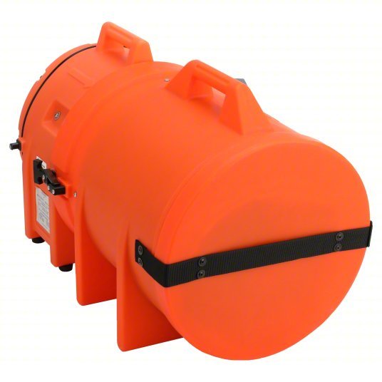 Allegro 9543-25 Confined Space Fan 115/230 V AC, 12 in Duct Dia, 1 hp Horsepower, Orange, 13 A Current