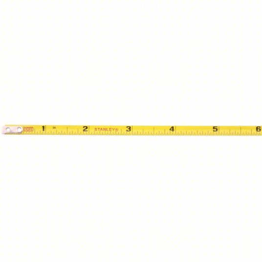 Stanley 33-115 10 ft Diameter Tape Measure Inch, Loop Tip, Plastic, Narrow Blade, Silver, Steel, Yellow