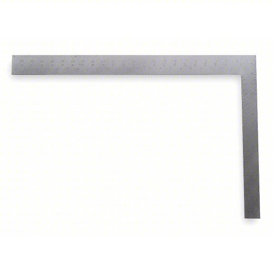 Stanley 45-500 Carpenter Square 24 in Base Lg, 24 in x 2 in, 16 in x 1 1/2 in, Reverse Reading Scale, SAE