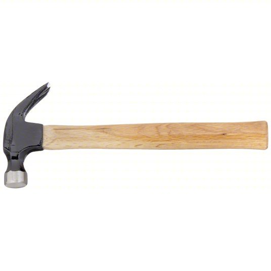 Stanley 51-616 Curved Claw Hammer Steel, Textured Grip, Wood Handle, 16 oz Head Wt, 13 in Overall Lg, Smooth