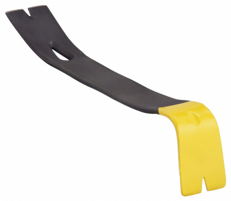 Stanley 55-515 Flat Pry Bar, Claw End, 13 in Overall Lg, 1/4 in Bar Wd, 1 3/4 in End Wd, T No, 3 Nail Slots, ASME
