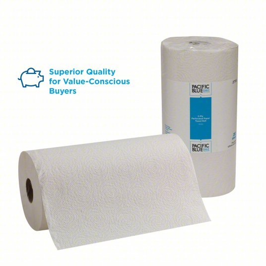 Georgia-Pacific 27700 Blue Select Perforated Roll Paper Towels 230 ft, White, 12 PK