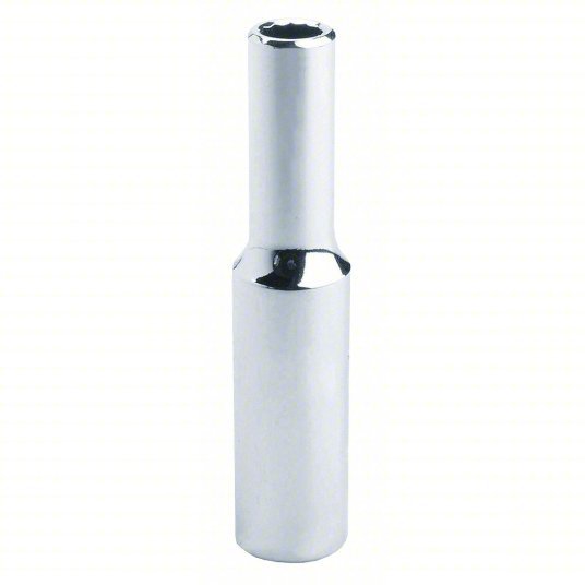Proto J4713LTM Socket 1/4 in Drive Size, 13 mm Socket Size, 12-Point, Deep, Chrome