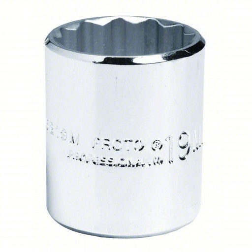 Proto J5216M Socket 3/8 in Drive Size, 16 mm Socket Size, 12-Point, Std, Chrome