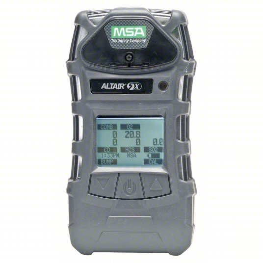 MSA 10116924 Multi-Gas Detector IP65, ALTAIR 5X, Rechargeable Lithium, CO/H2S/O2, LED, Rubber