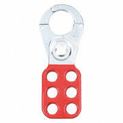 Brady 65375 Lockout Hasp Std Hasp, 1 in Opening Size, Red, 6 Padlocks, Std,=