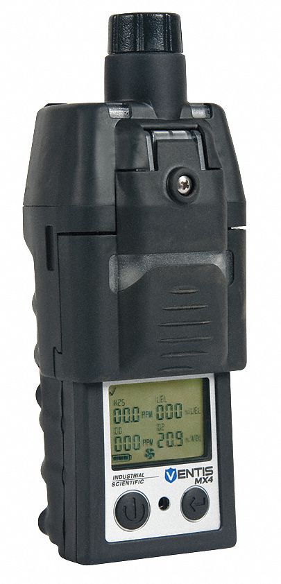 Industrial Scientific VTS-K1232110101 Multi-Gas Detector, Carbon Monoxide/Hydrogen Sulfide/LEL/Oxygen/Pentane, Black