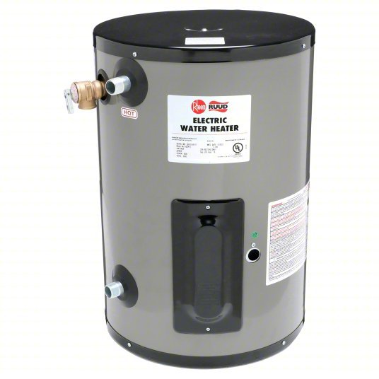 Rheem EGSP10 208V Point-of-Use Electric Water Heater 208V, 10 gal, 6,000 W, Single Phase, 22.87 in Ht