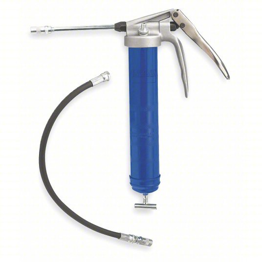 Lincoln 1134 Pistol Grip Grease Gun Handle, Rigid Pipe and Flex Hose, 33 Strokes per Oz.