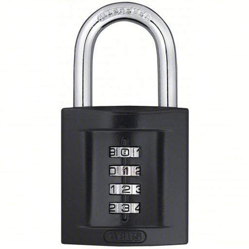 Abus 158/50 Combination Padlock Gen Security, Steel, Zinc Die-Cast, Black, Silver, Front