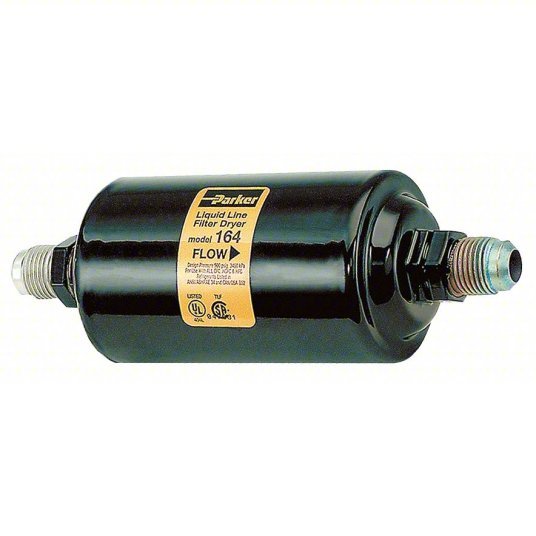 Parker LLD-032 Liquid Line Filter Dryer 1/4 Connection Size (In.), 4 1/8 in Overall Lg (In.), Steel