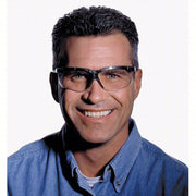 Honeywell S3200 UVEX Safety Glasses Anti-Scratch, Brow Foam Lining, Wraparound Frame, Half-Frame, Black