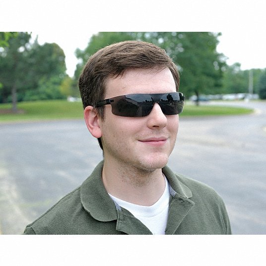 Radians RS1-21 Safety Glasses Gray Lens, Frameless, Anti-Fog, Gray Frame, Rad-Sequel(TM) Series PK12