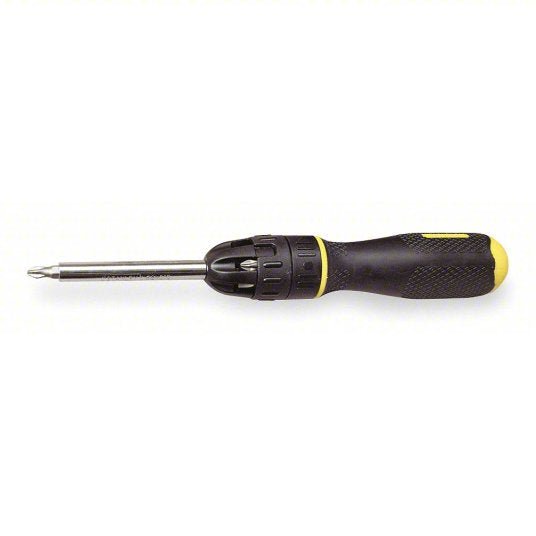 Stanley 68-010 Multi-Bit Screwdriver Phillips/Pozidriv/Slotted/Square/Torx Tip, 8 Tips, Magnetic