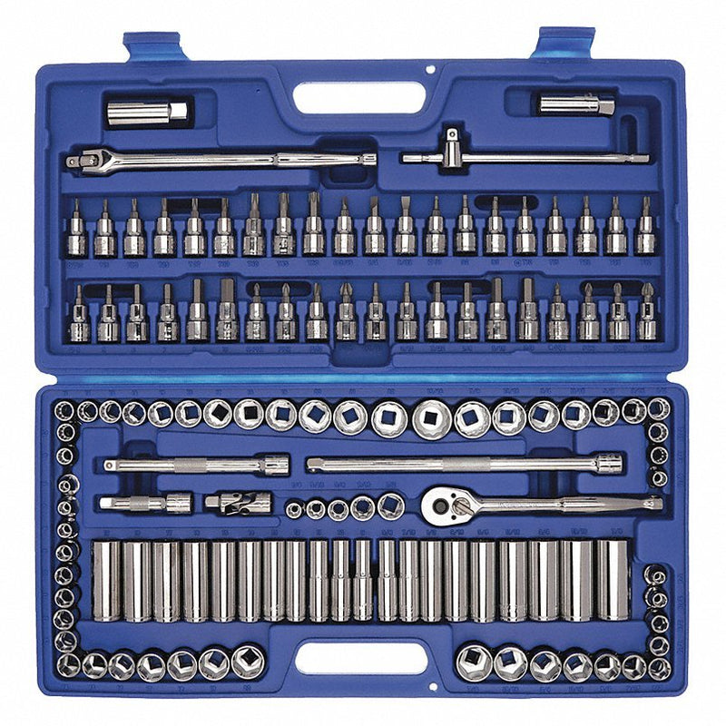 Redwood RW6XZ82 Socket Wrench Set, 3/8 in Drive Size, (25) 12-Point, (26) 6-Point, (6) 8-Point, 125-Piece