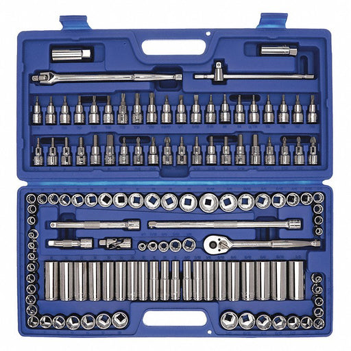 Redwood RW6XZ82 Socket Wrench Set, 3/8 in Drive Size, (25) 12-Point, (26) 6-Point, (6) 8-Point, 125-Piece