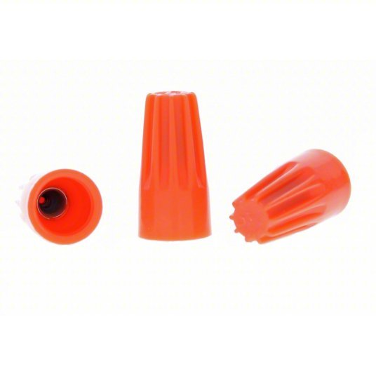Ideal 30-073 Twist On Wire Connector Orange, 22 AWG – 14 AWG Twist-On Wire Size Ranges, 100 PK